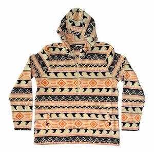 O'Neill Aztec Pattern Hooded Pullover - Cream, Orange & Black